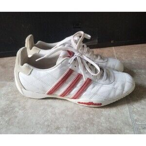 Adidas Tuscany Goodyear Racing Shoe White Red Stripes 7